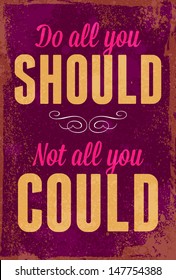 Vintage typography vector illustration with grunge effects. Can be used as a poster or postcard.