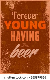 Vintage typography vector illustration with grunge effects. Can be used as a poster or postcard.