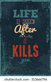 Vintage typography vector illustration with grunge effects. Can be used as a poster or postcard.
