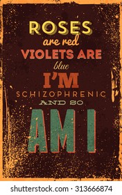 Vintage typography vector illustration with grunge effects. Can be used as a poster or postcard.