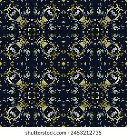 Klassisches ukrainisches Muster. Palästinensischer Teppich. Reichhaltiges Ornament für Stoffdesign, handgefertigt, Innendekoration, Textilien. Brauner Hintergrund.