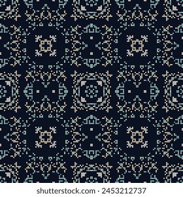 Vintage ukrainian pattern. Palestinian colored carpet. Rich ornament for fabric design, handmade, interior decoration, textiles. Brown background.