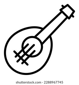 Vintage ukulele icon outline vector. Guitar music. Acoustic art