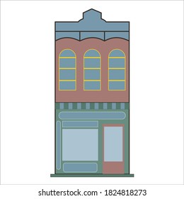 vintage urban building architecture vector design