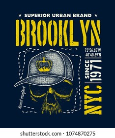 vintage urban typography, t-shirt graphics, vector illustration