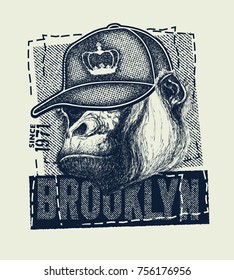 Vintage urban typography, t-shirt graphics, vector illustration