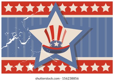 Vintage USA Flag theme Design background vector