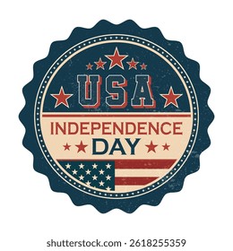 Vintage USA Independence Day Emblem