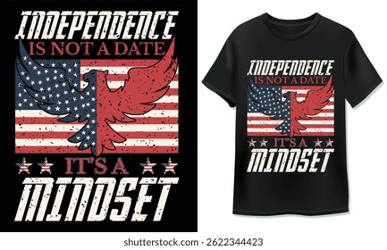 Vintage USA Independência Dia T-Shirt Design 