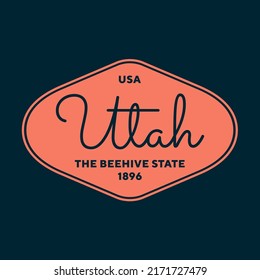 Vintage Utah Sticker. The Beehive State. 