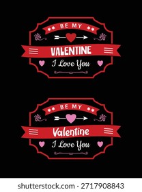 Vintage Valentine design bundle featuring cute hearts and love quotes in 70s retro style.
