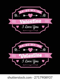 Vintage Valentine design bundle featuring cute hearts and love quotes in 70s retro style.
