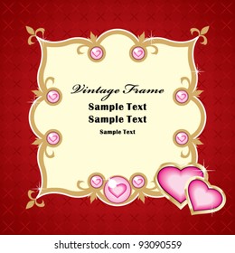 Vintage valentine frame