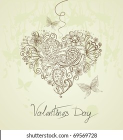 Vintage Valentine's Day background