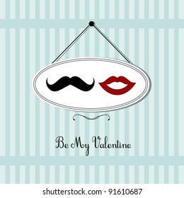 vintage valentine's day card design