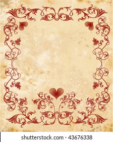 vintage valentines day card EPS 10