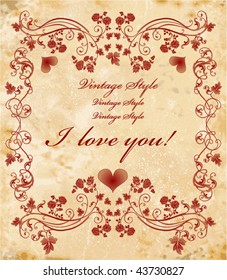 vintage valentines day card EPS 10