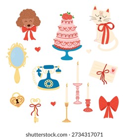 Vintage Valentine's Day Elements Collection