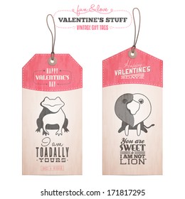 Vintage Valentine's day gift tags
