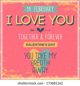 Vintage valentine's day poster