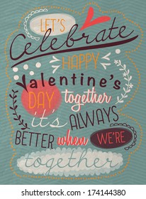 Vintage valentine's day poster 