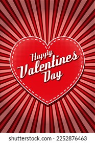 Vintage Valentinstag Vorlage. Vektorgrafik Vintage Valentinstag Vorlage. Vektorgrafik-Retrokartendesign