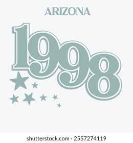 Vintage varsity Arizona print design for tee, hoodie, textile or other uses