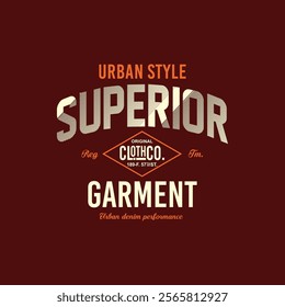 Vintage varsity college typography  superior slogan print for graphic tee t shirt or sweatshirt hoodie