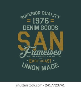 vintage varsity concept tee print design as vector