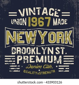 vintage varsity style tee print design