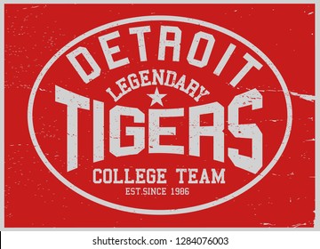Vintage varsity vector graphics and grunge backgrounds.