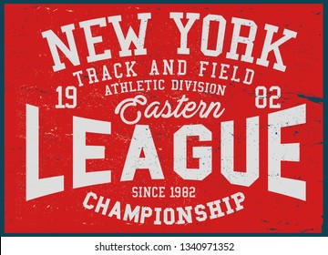 Vintage varsity vector graphics and grunge backgrounds.