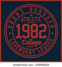 Vintage varsity vector graphics and grunge backgrounds.