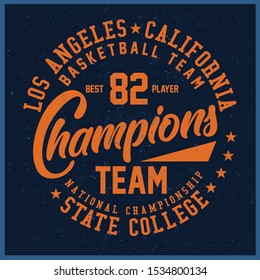 Vintage Varsity Vector Graphics And Grunge Backgrounds.