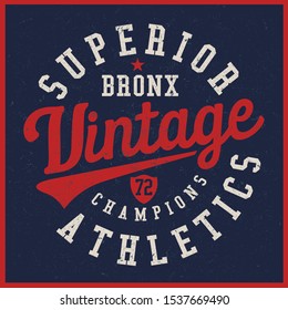 Vintage varsity vector graphics and grunge backgrounds.