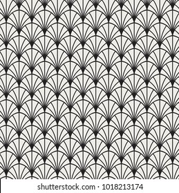 Vintage Vector Art Deco Seamless Pattern. Geometric decorative texture. Vector floral background.