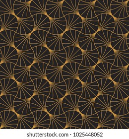 Vintage Vector Art Deco Seamless Pattern. Geometric decorative texture. Vector floral background.