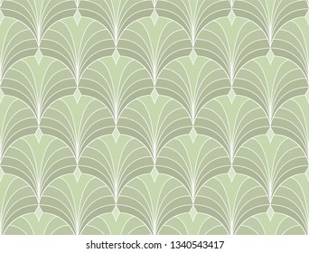 Vintage Vector Art Deco Seamless Pattern. Geometric decorative texture. Vector floral background.