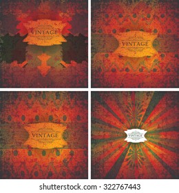Vintage Vector Autumn Backgrounds.