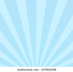Vintage vector background with abstract graphic pattern, Radial sunburst rays blue color, EPS10.