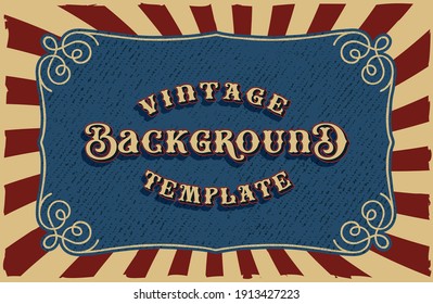 A vintage vector background, all elements are in separate groups.