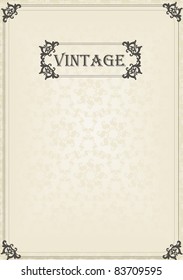 Vintage vector background for book cover or card