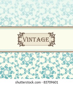Vintage vector background for book cover or card