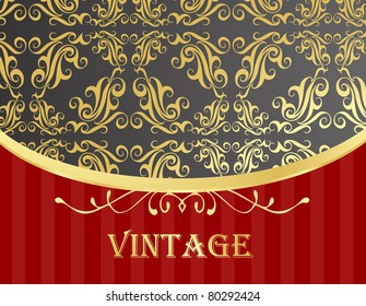 Vintage vector background with copy space