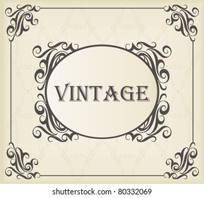 Vintage vector background with copy space