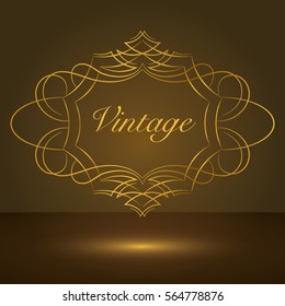 Vintage vector background design, can be used for banner, border, tag, label etc