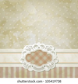 Vintage vector background and frame for invitation, announcement or menu