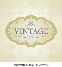 Fondo vectorial vintage y marco, para invitación o anuncio