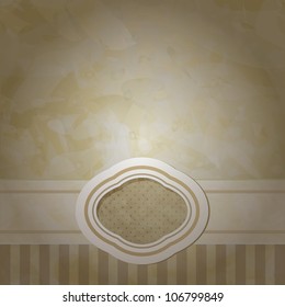 Vintage vector background with golden design for invitation, announcement or menu