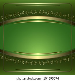 Vintage vector background with golden patterns.